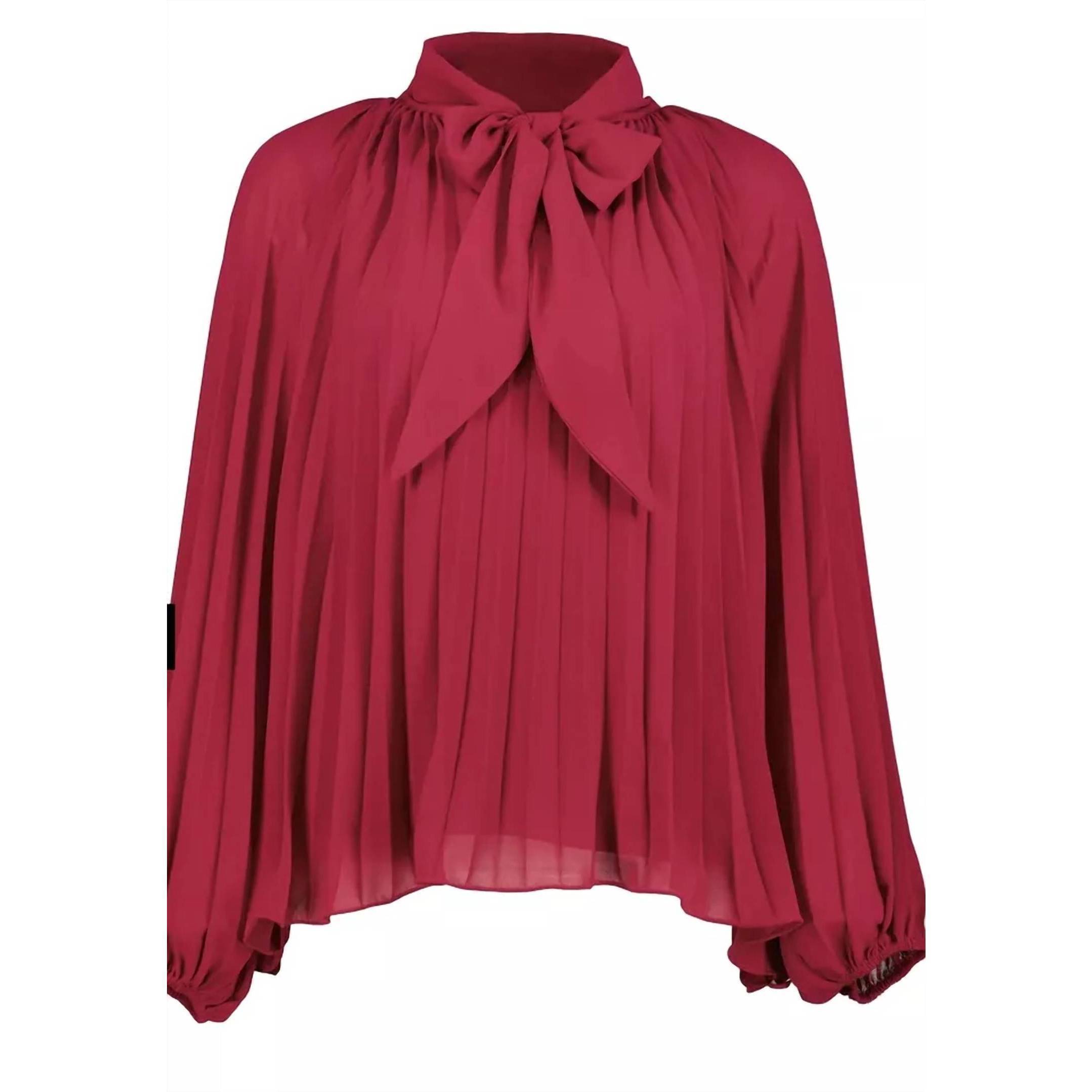 New Bishop + Young Women Isabella Pleat Detail Top In Pink